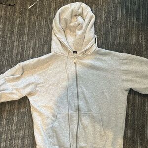Brandy Melville Gray Zip-Up Hoodie